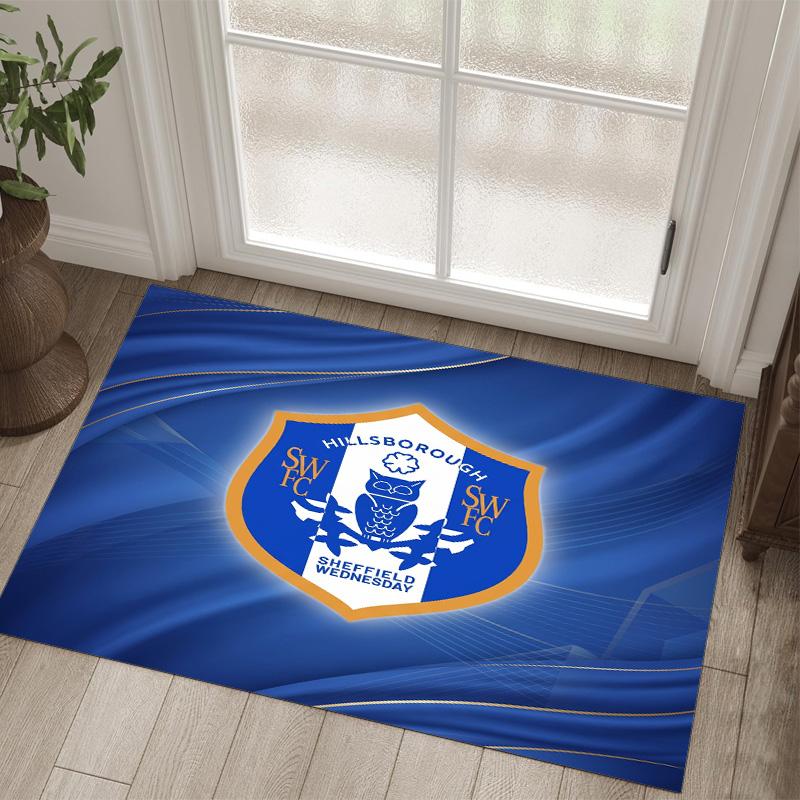 Design Sheffield Wednesday Tappeto in Velluto di Cristallo Accogliente Non?Tappeto Stampato Antiscivolo per Camera da Letto Soggiorno Ingresso
