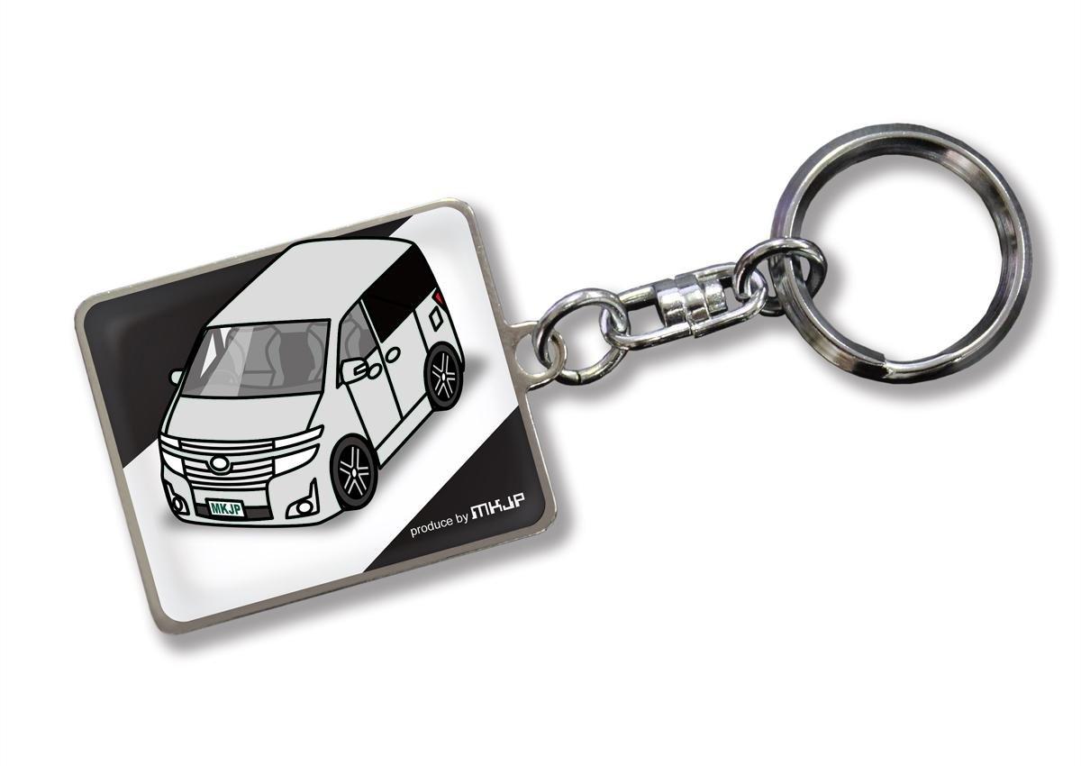 

[MKJP] Custom Key Holder Elgrand E52 Base: Black, Base: Black Car Color: Silver чёрный