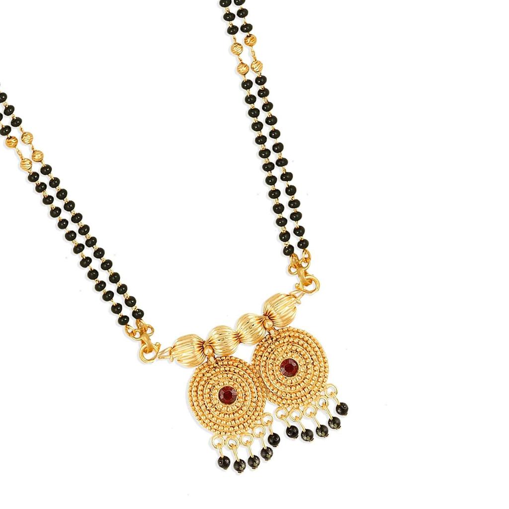2 Vati Wati Mangalsutra For Women Girls Ladies Temple South Indian Traditional 1 Gram Gold Stylish Maharashtrian Long Chain