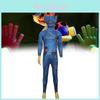 Cosplay kostým Huggy Wuggy z Poppy Playtime s designem krve pro Halloweenskou párty a jevištní vystoupení