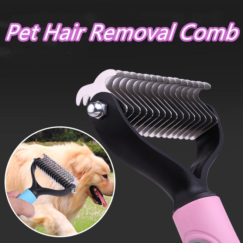 Buy New Hair Removal Comb for Dogs Cat Detangler Fur Trimming Dematting