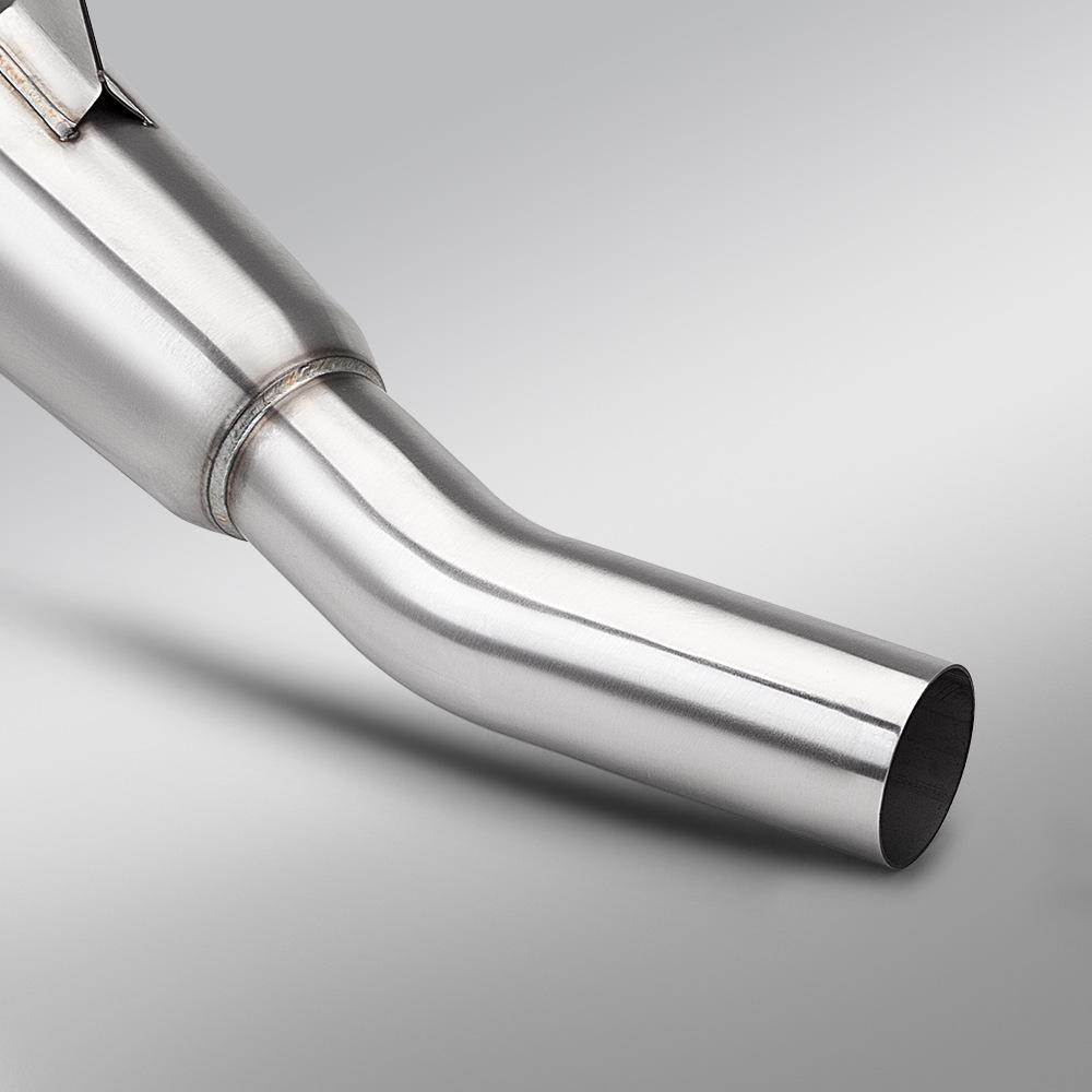ZX6R Motorcycle Mid and Rear Exhaust Pipe with AW30 Muffler - Integrated to Connect with Original Front Section