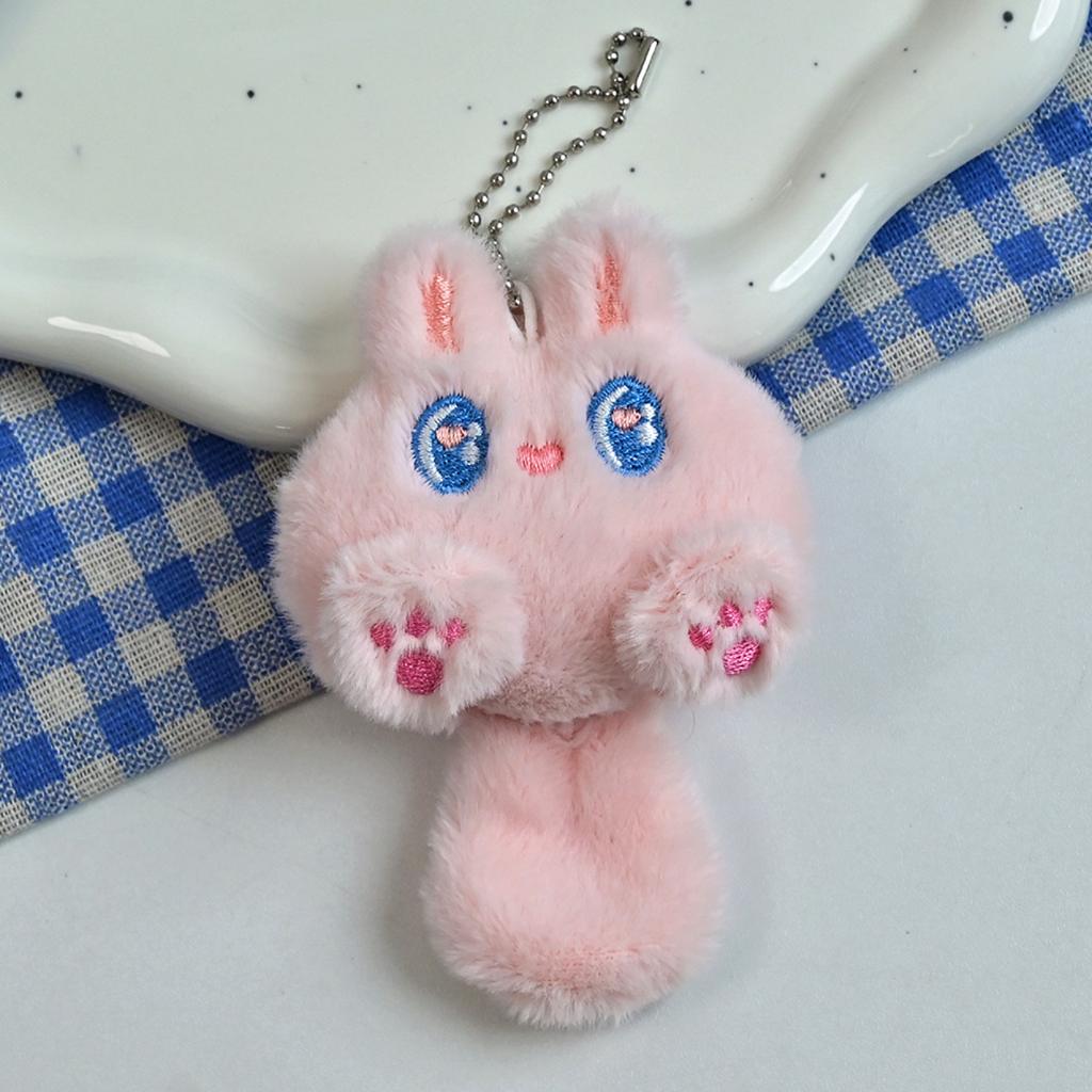 Plush Cat Keychain Cartoon Animal Pendant Keyring Fashionable Stuffed Doll Key Rings Jewelry for Backpacks and Phones
