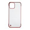 Capa de Celular Rígida de PC Galvanizada para Iphone 12 Meia Borda Transparente
