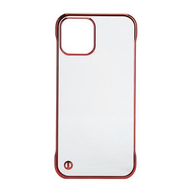 Electroplated Hard PC Phone Case for Iphone 12 Half Border Transparent Moblie Phone Cover