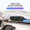 Car USB Solar Charge Smart Digital Clock Calendar Time Temperature LED Display Automobile Interior Accessories Auto Start
