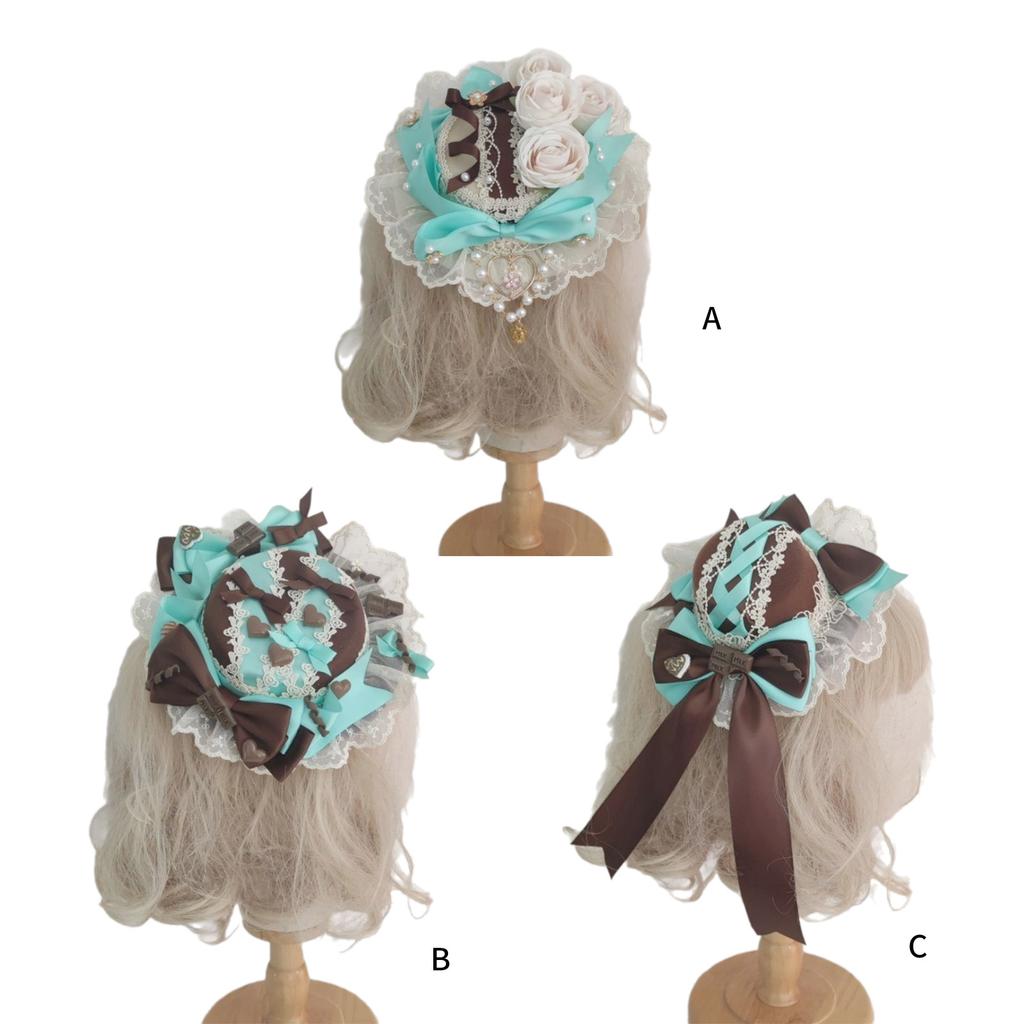 Stylish Gothic Flat Hat Versatile Flower Hat Perfectly Complements Parties Cosplay and Alternative Fashion Enthusiasts