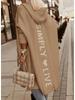 In Stock: Autumn/Winter Hooded Loose Knit Mid-Length Cardigan