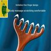 Sandalwood Dragon & Phoenix Six-Claw Massage Comb with Deer Antler Scalp Scratcher for Neck.