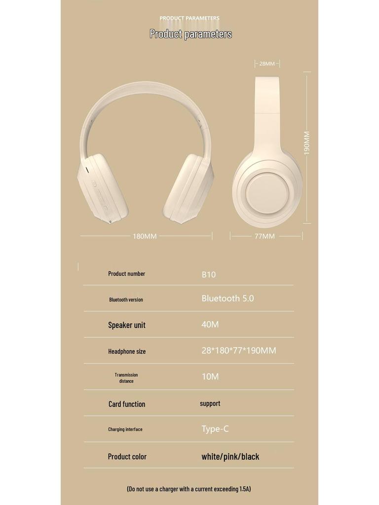 DR58 Series Bluetooth Over-Ear Headphones - Wireless, Noise-Cancelling, Super Long Battery Life, High Fidelity.