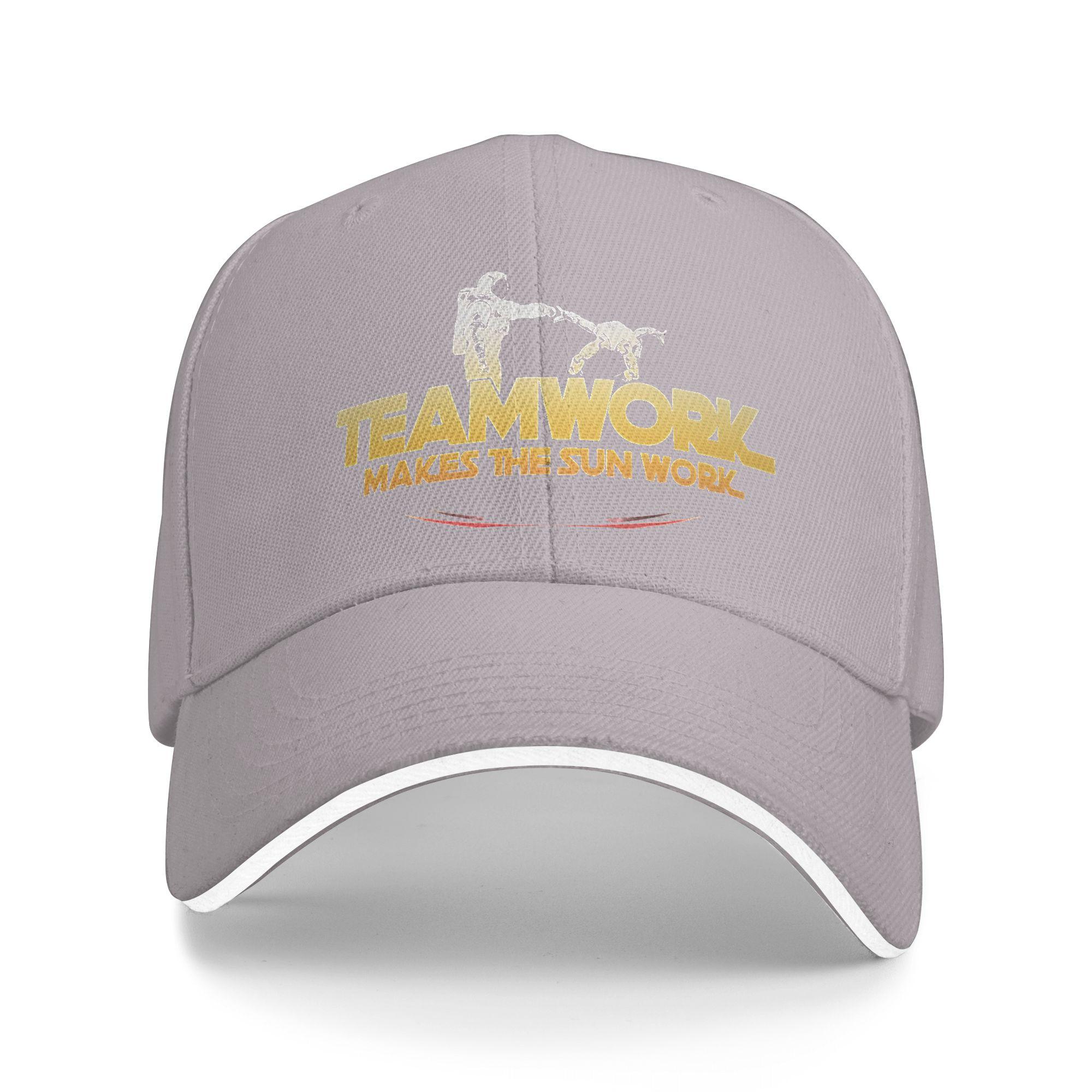 Teamwork Makes the Sun Work Baseball Cap Fashion Project Hail Mary Sandwich Hat Unisex Adjustable Caps Hat Outdoor One Size серый