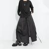 plus size High waist Black vintage Spring autumn Winter casual loose long for woman skirts womens skirt