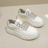 Women's White Walking Casual Sneakers Comfortable Female Students Elevator Comprehensive Sports Leather Shoes Breathable