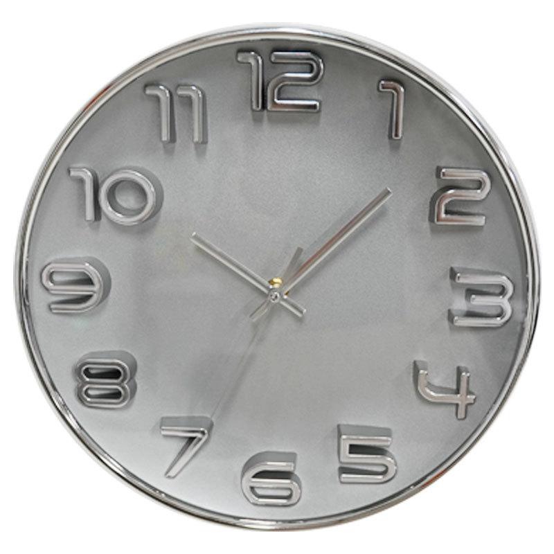 

Простые Современные 3D Трехмерные Цифровые Настенные Часы Бесшумные Круглые Кварцевые Часы Настенные Часы Часы для Спальни Гостиной Модные Креативные 12 inch three-dimensional digital gray
