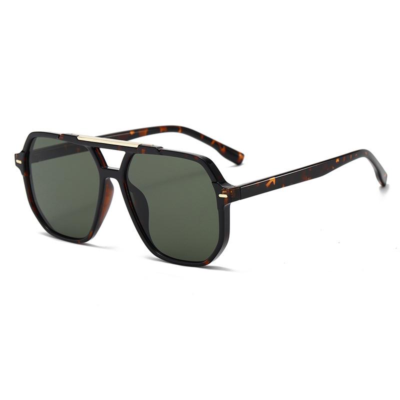 

3508 Double Bridge Oversized Sunglasses UV400, Retro Pilot Shades Men Women, Polarized Mirrored Lenses for Driving 504311 as shown