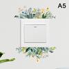 Decor Wall Paper Long Lasting Wall Mural Colorfast Plant Flower Switch Wall Decorative Sticker Self-Adhesive Decal