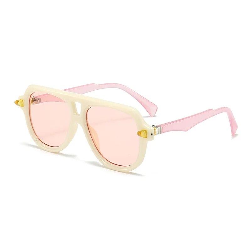 New Double Beam Personality Sunglasses Trend Large Frame European And American Fashion Sunshade Glasses