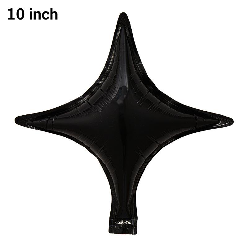 10 Inch Four-Pointed Star Balloon Aluminum Film Light Plate 24 Inch Cross Star Balloon Party Decoration Arrangement Quadrangle Ball