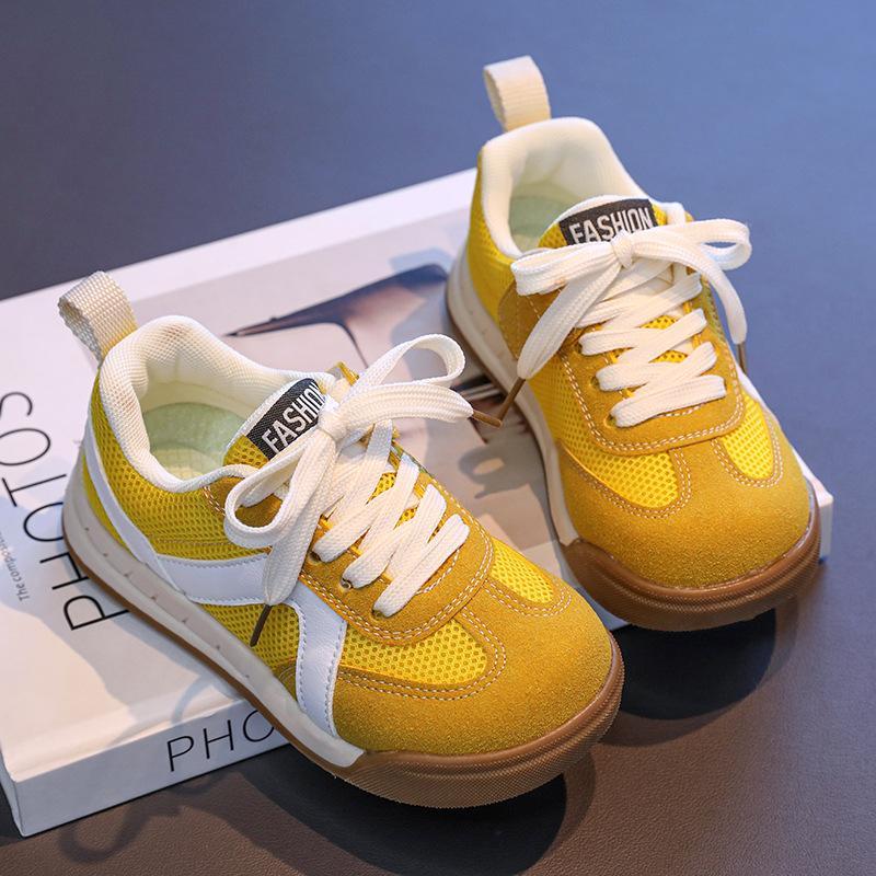 Girls shoes children's moral training shoes 2025 spring and autumn new girls sports shoes medium and older children's mesh breathable casual shoes