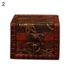 Vintage Small Wood Flower Coin Pattern Box Jewelry Bracelet Storage Holder Case