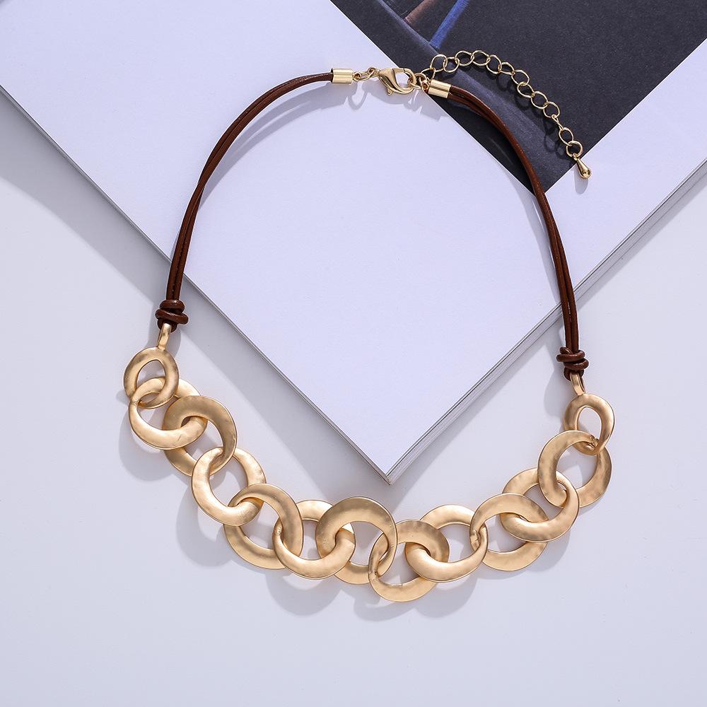 Chain-shaped women's alloy ins jewelry retro minimalist high-end clavicle chain short necklace