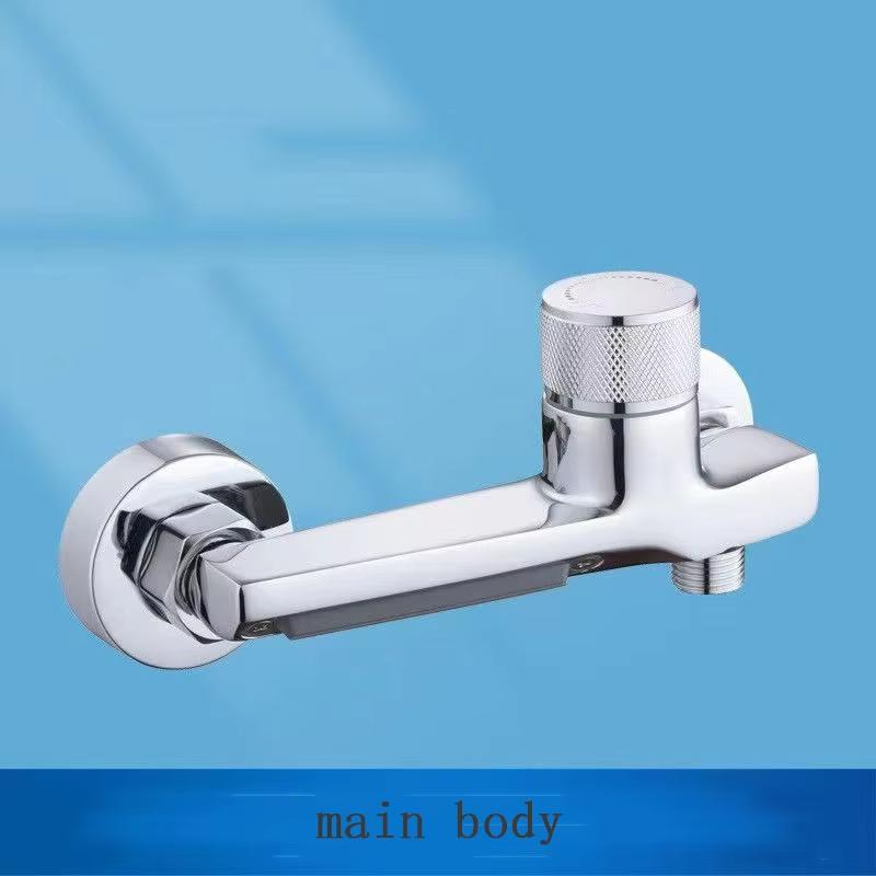 Copper mixed water bathtub faucet, waterfall, small body, wall-mounted installation, hot and cold faucet