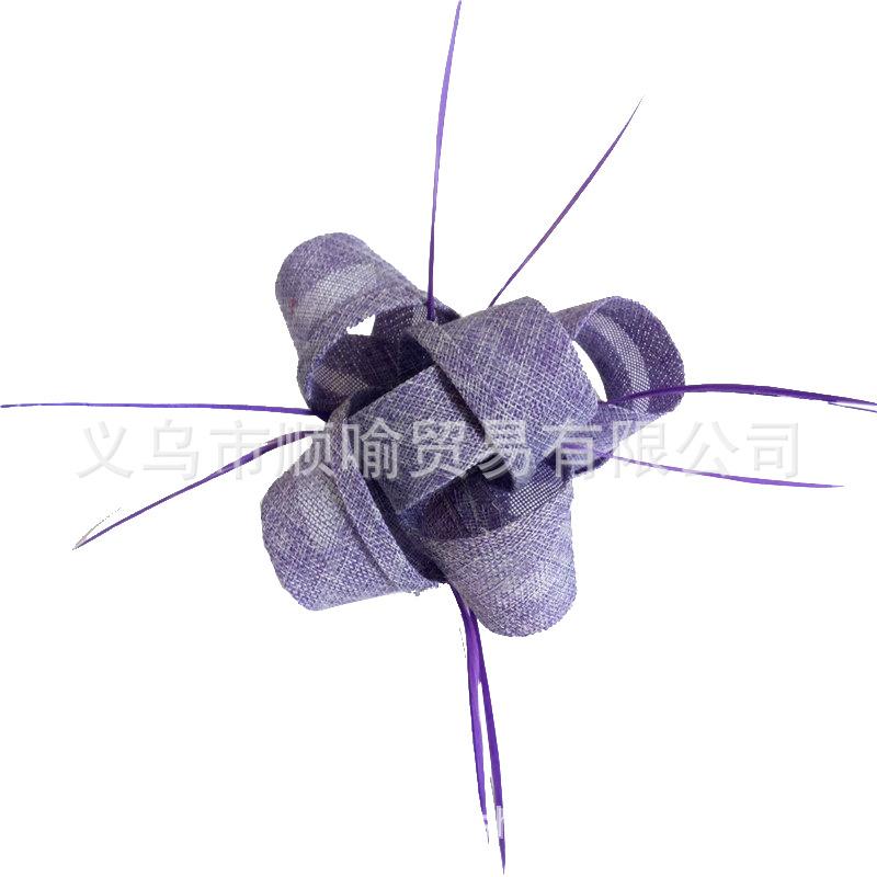Wassermelonenrot Exquisites Schleifen-Stirnband Imitation Hanfgarn Kopfbedeckung Britische Haaraccessoires Society Ball Empfang