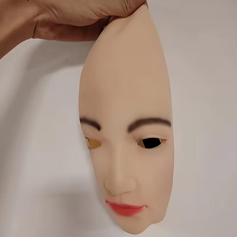 Realistische weibliche Gesichtsmaske für Partykostüme, geeignet für Maskeraden-Requisiten