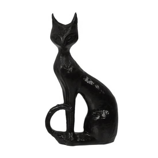 Timeless Gothic Aesthetic Pieces Witch Cat Statue for Home Decor, Resin Decorative Figurine Wiccans Figurine, Mystical Tabletop Ornament Office Living