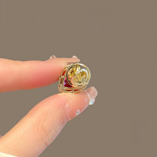 Women Brooch High-Gloss Cubic Zirconia Inlay Sparkling Heart Shape Lapel Pin Non-Slip Buckle Suits Cardigans Sweaters Shirts Badge