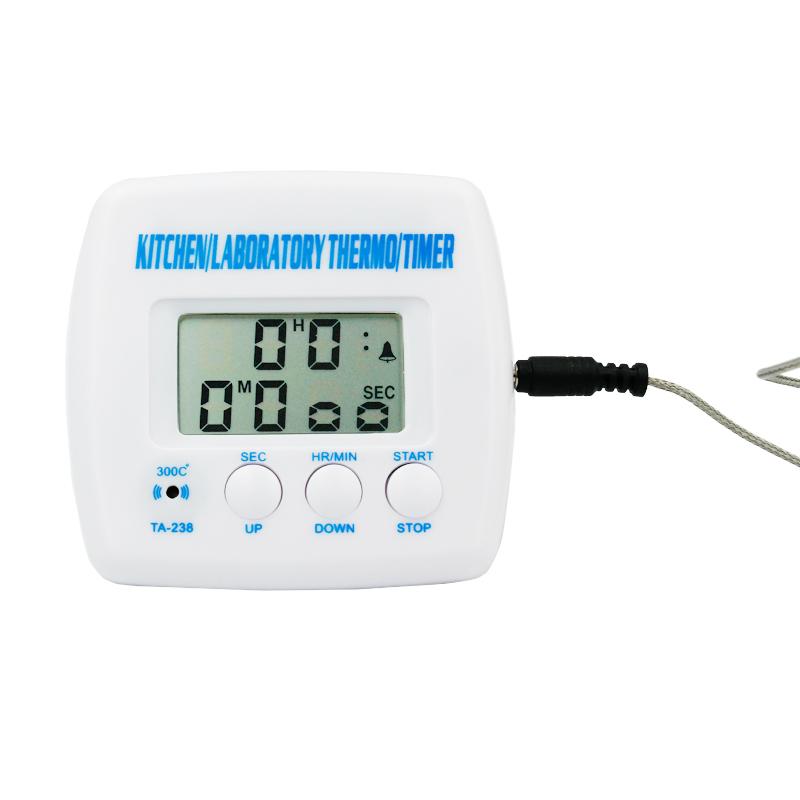 TA238 Voedsel BBQ Thermometer Elektronische Thermometer Keuken Laboratorium Temperatuurmeter Huishoudelijke Kookwekker met Sonde