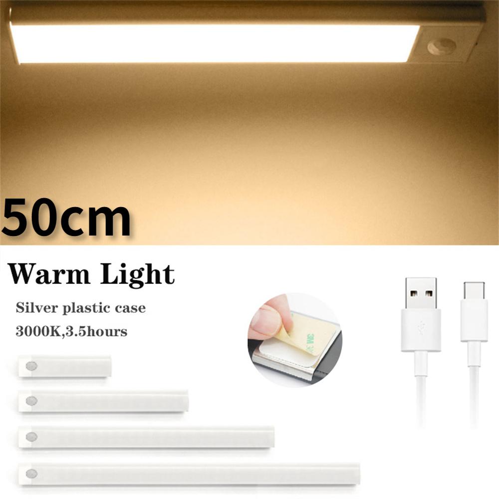 Rörelsesensor Skåp Nattlampa LED USB Belysning Kök Garderob Klädskåp Lampa Uppladdningsbar Magnetisk LED-lampa