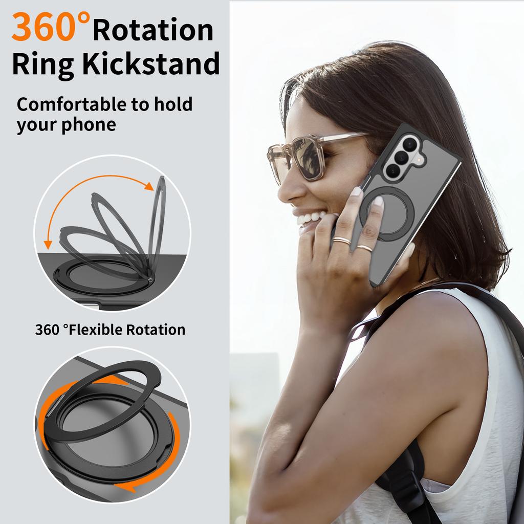 Applicable to Samsung Fold7 mobile phone case anti-drop 360 rotating magnetic suction Flip 8 folding screen universal bracket protective cover