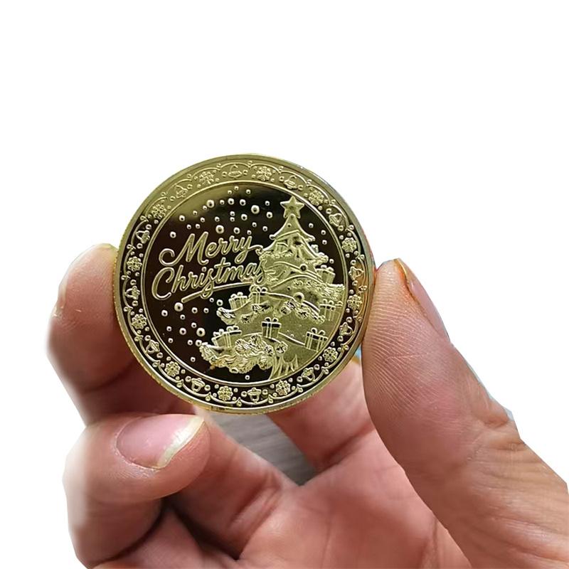 1 Stück Souvenir-Münze Frohe Weihnachten Gedenkmünzen Sammlung Metallhandwerk