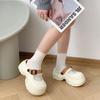 Fashion Solid Color Thick Platform Sandals Women Closed Toe Chunky Bottom Sandalias Mujer 2025 Beach Non-Slip Eva Soft Wedge Sandals