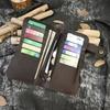 Men's Crazy Horse Leather Wallet Genuine Long Iron Chain Anti Theft Handbag RFID Demagnetization Zero