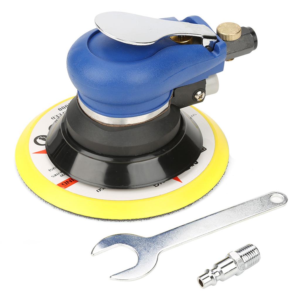 AT?9806 6" Air Random Orbital Sander Round Polisher Pneumatic Hand Sanding Tool