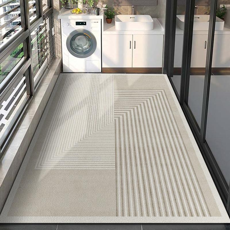 Balcony Non-slip Rug Pvc Leather Waterproof Floor Mat Wipeable Easy To Clean Bay Window Mats Entry Door Carpet Large Area Rugs