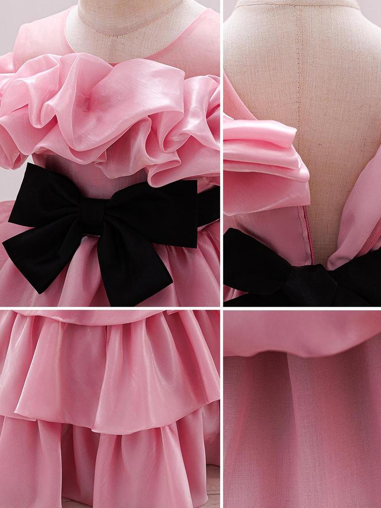 Princeznovské šaty na prvé narodeniny pre dievčatko - Kostým na detskú oslavu, svadbu, klavírne vystúpenie, Detské spoločenské šaty