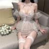 Wedding Sexy Seductive [ssetoy] Dress, Cosplay, Lingerie, Bride, Wedding, Women's Bodysuit, Veil, Stockings, V-Neck, Women's Dress, Costume,