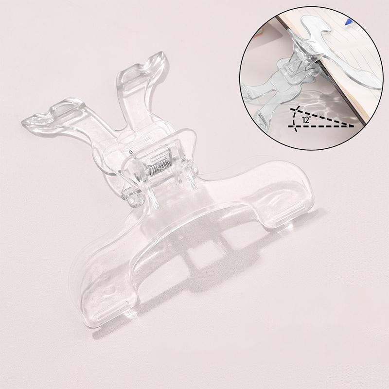Plastic Transparent Book Page Holder Clip Stand Multifunctional Reading for Students Office Workers Bedside 2/3PCS