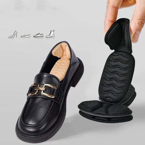 T-shaped Heel Pads, Anti-blister Pads for Shoes, Heel Protection, Prevents Heel Bruising, Shock Absorption, Anti-slip, Adjustable, Cuttable, Strong Ad