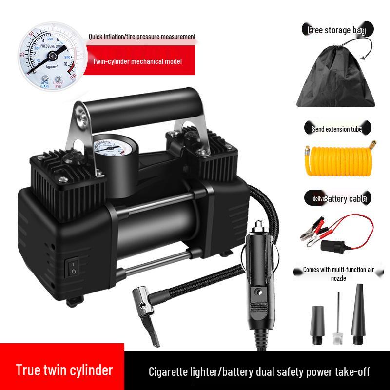 High-Power Dual Cylinder Portable Electric Car Tire Inflator