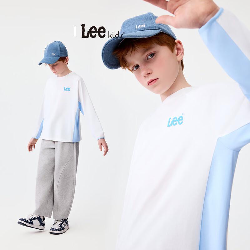 LeeKids Kids  Cooling 5A Antibacterial Moisture-Wicking Loose-Fit Round Neck Shirt 160 Plus