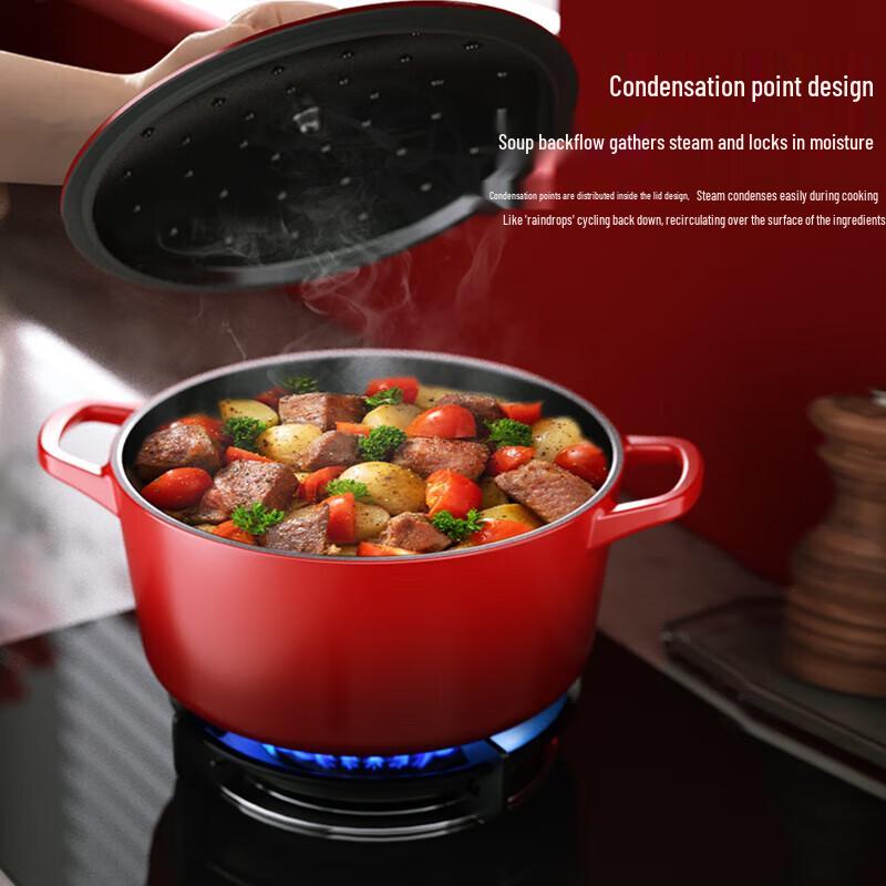 Macaiiroos Enamel Cast Iron Soup Pot