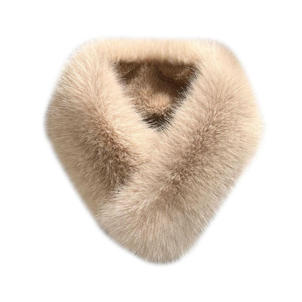 Fox Otter Rabbit Fur Scarf Collar Set: Versatile, Fashionable Magnetic Buckle for Neck Protection and Warmth - Women's Winter Accessory.