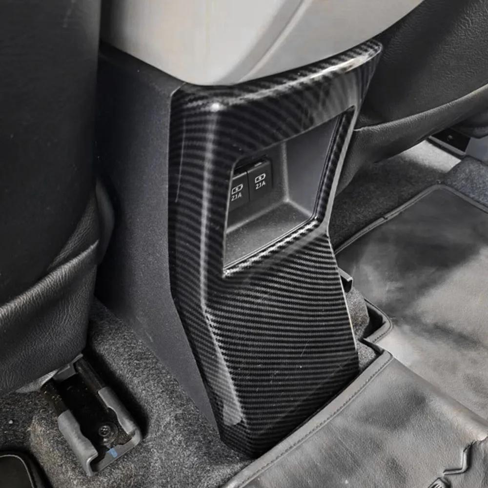 Car Rear USB Socket Panel Decor Trim Cover for Toyota Veloz 2022 2023 2024 Back Seat Charging Port Frame Molding Accessories