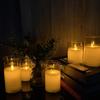 AnnTec LED Candle Lights - 3-Piece Set with Realistic Flickering Light, Warm White Light, Flameless, Safe, Energy-Saving, Includes Dedicated Remote
