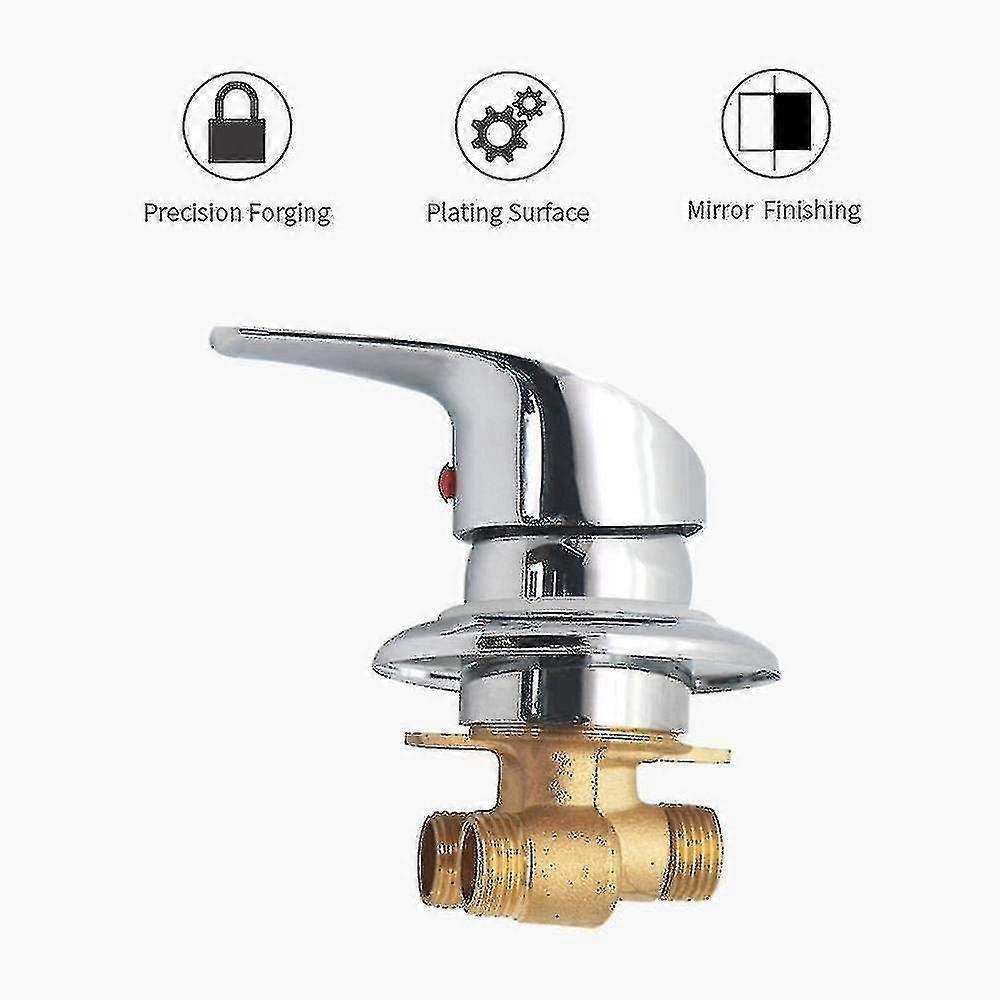Shower Cabin Mixer Tap Brass Shower Faucet Outlet Diverter Chrome Shower Mixer Tap G1/2inch Connector Cold And Hot Water Shower Mixer For Ba - Pjun