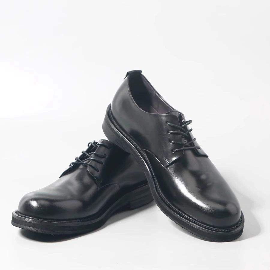 Luxury Genuine Leather Mens Business Dress Shoes Black Cap Toe Lace-Up Oxfords Company Office Wedding Party Formal Shoes for Men